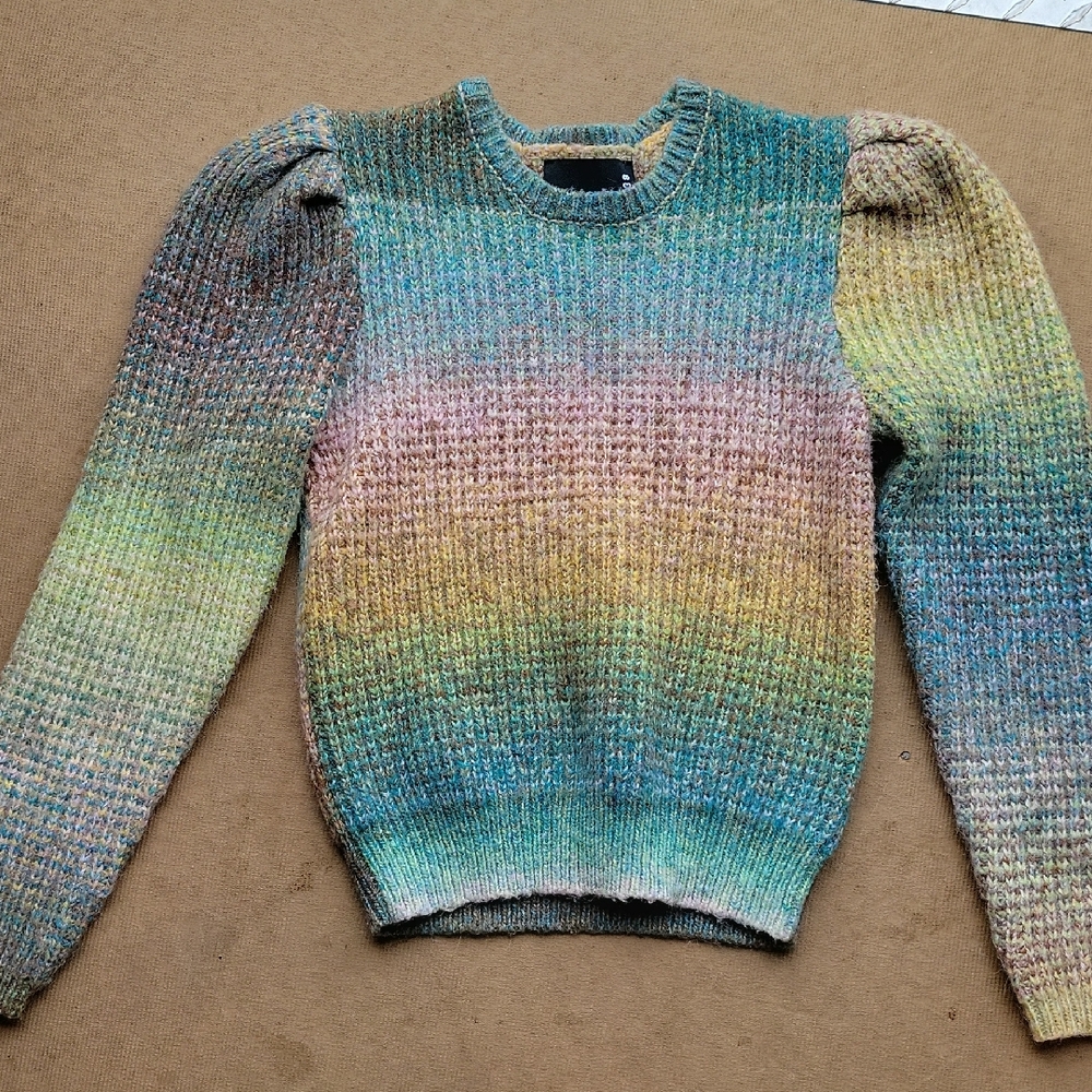 Broadway 38 Anthro?Multicolor Knit Women's Sweater Size Small. Measurements